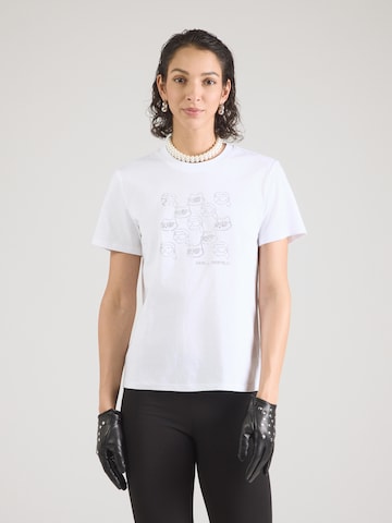 Tricou 'Ikon' de la Karl Lagerfeld pe alb: față