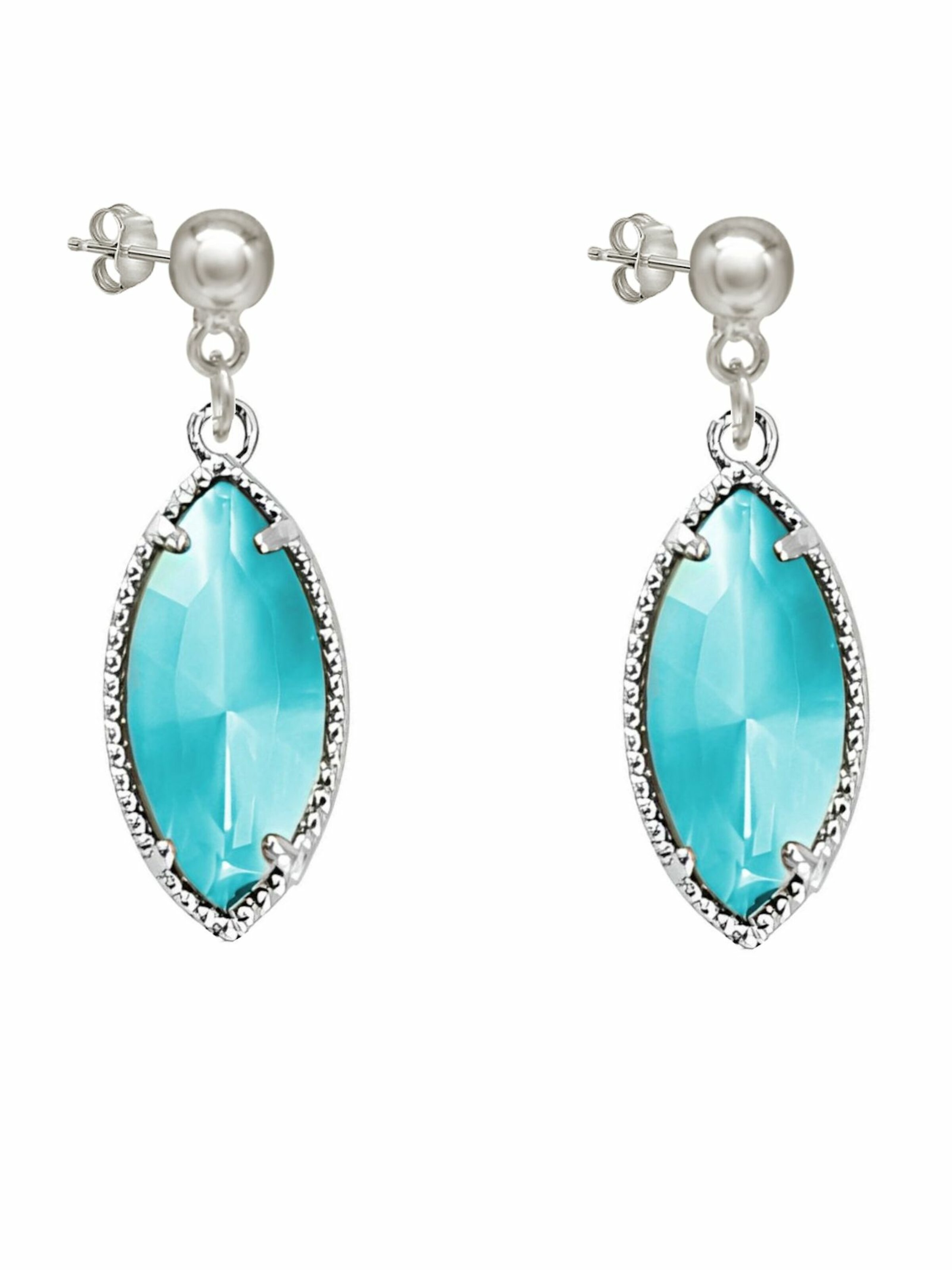 Gemshine Earrings 'BLUE DROPS' in Silver