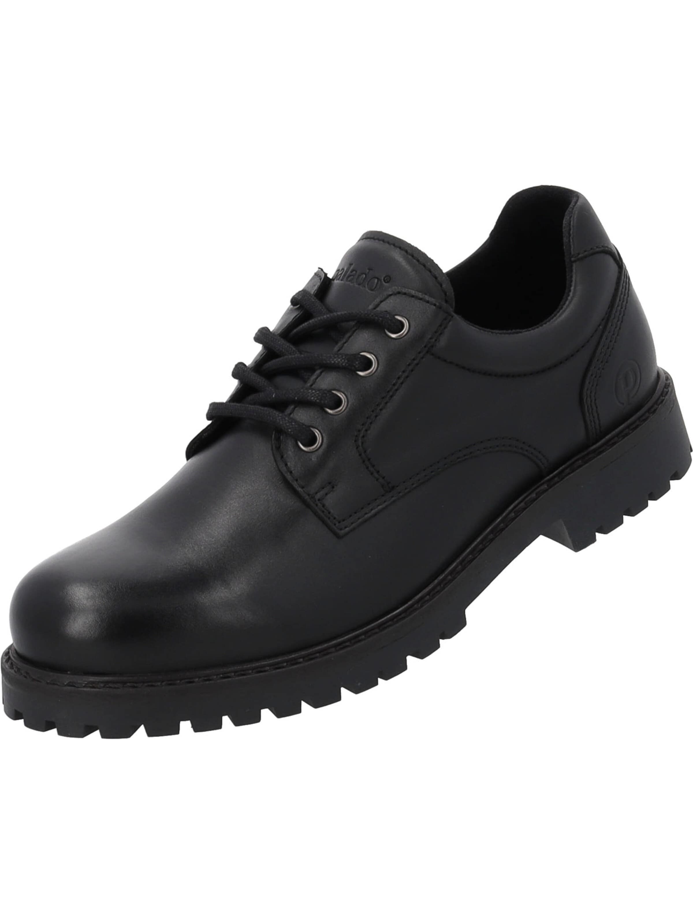 Palado Schnürschuh 'Palado Lamfin'‌‌‌‌‌ in Schwarz: Vorderseite