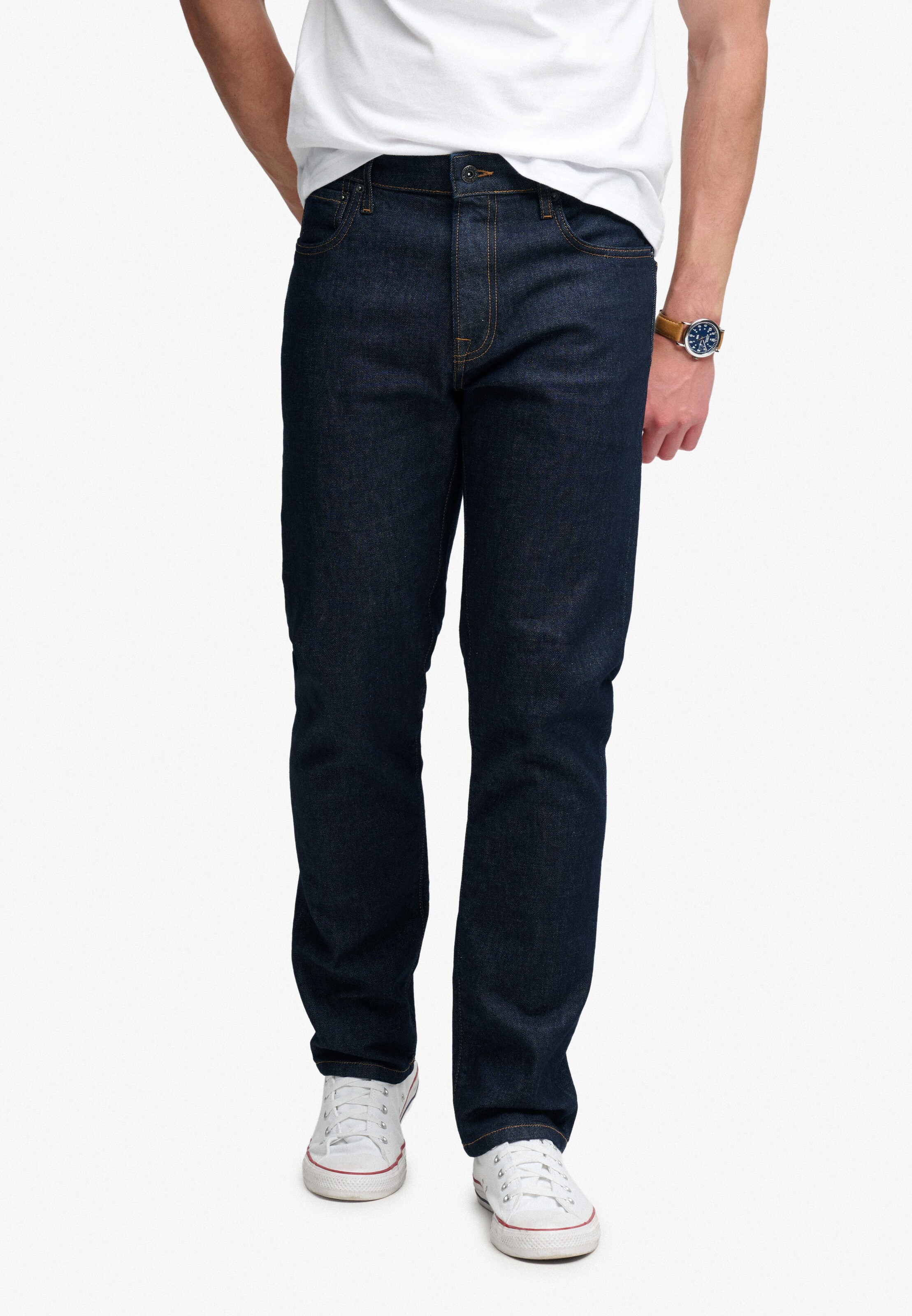 Superdry & Co Slimfit Jeans in Zwart: voorkant