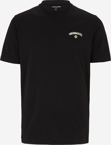 Jack & Jones Plus T-shirt 'SANTORINI' i svart: framsida