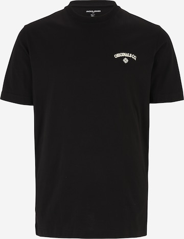 Jack & Jones Plus - Camiseta 'SANTORINI' en negro: frente