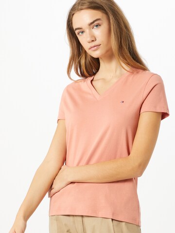 T-shirt TOMMY HILFIGER en rose : devant