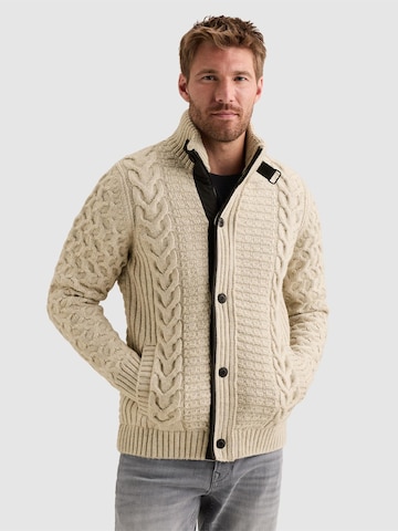 Giacchetta 'Woolblend cardigan with cable pattern' di PME Legend in beige: frontale