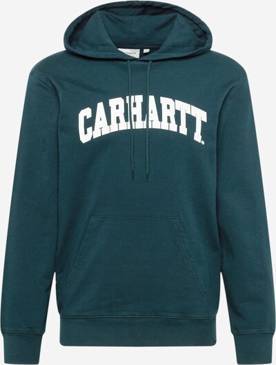 Carhartt WIP Sweatshirt 'University' i mørkegrøn / hvid, Produktvisning