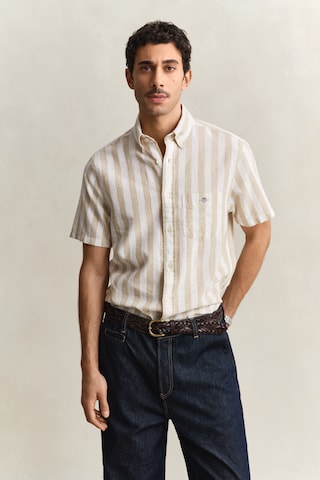 GANT Regular Fit Hemd in Beige: Vorderseite
