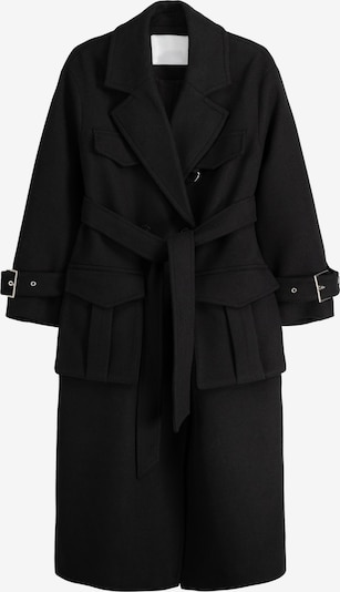 Palton de primăvară-toamnă Bershka pe negru, Vizualizare produs