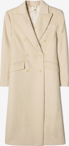 GOBI Cashmere Tussenmantel 'Double-Breasted Long Coat' in Beige: voorkant