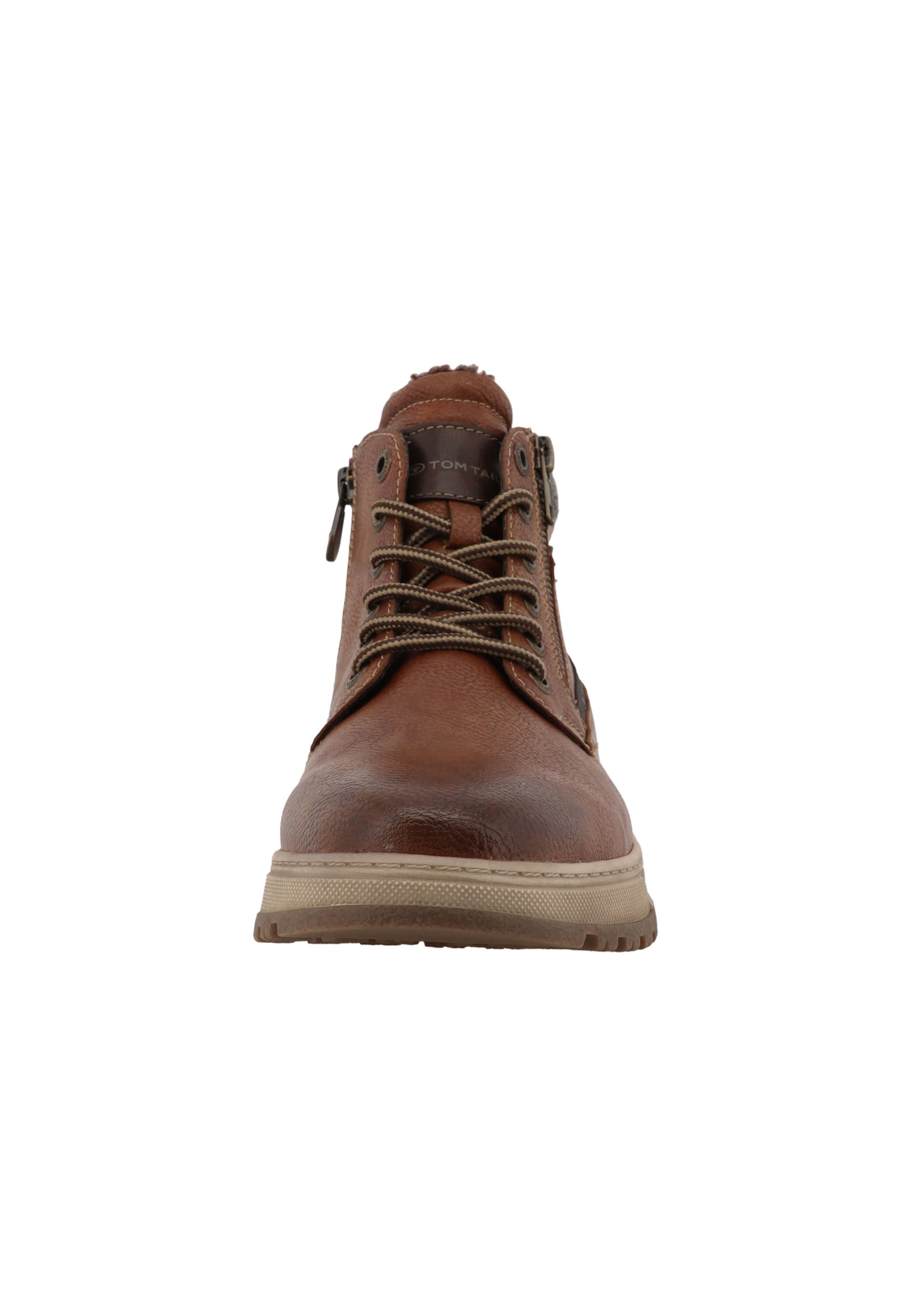 TOM TAILOR Lace-Up Boots in Brown