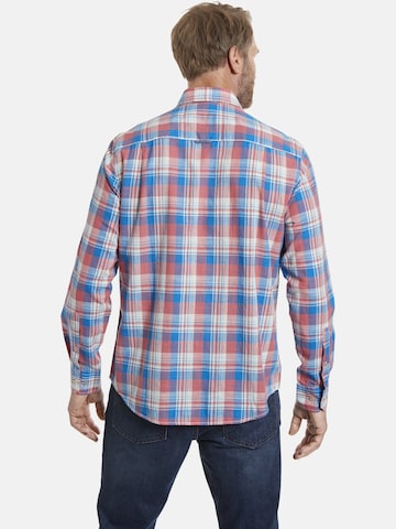 Jan Vanderstorm Comfort fit Button Up Shirt 'Berse' in Blue