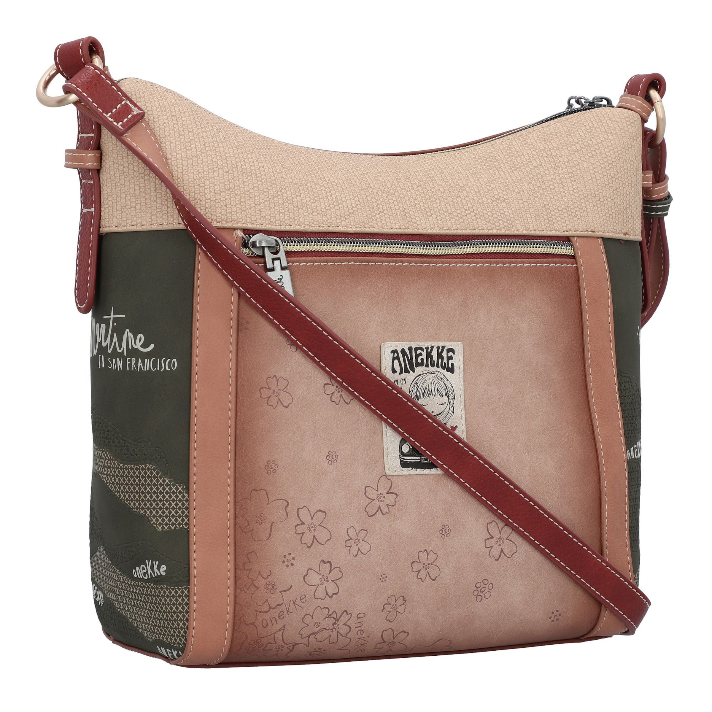 Anekke Umhängetasche 'Flower' in Beige