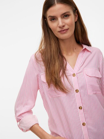 VERO MODA Bluse 'Bumpy' in Pink