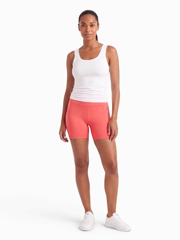 ADIDAS PERFORMANCE Skinny Workout Pants 'OPTIME POWER' in Red