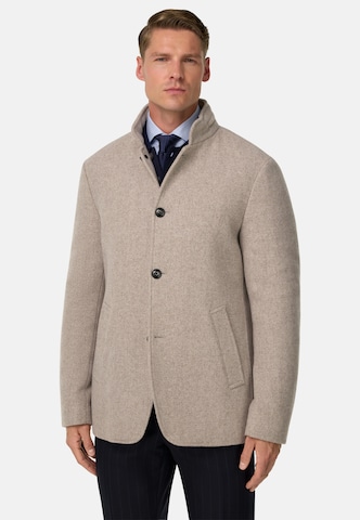 Boggi Milano Between-seasons coat in Beige: front