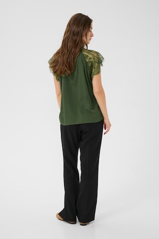 Cream Blouse 'Nola' in Green