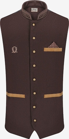 Steigenhöfer Traditional Vest 'Gustav' in Brown: front