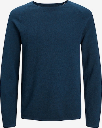 JACK & JONES Pulover 'JJEHill' | modra barva: sprednja stran