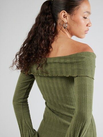 PIECES Knitted dress 'PCOLIVE' in Green