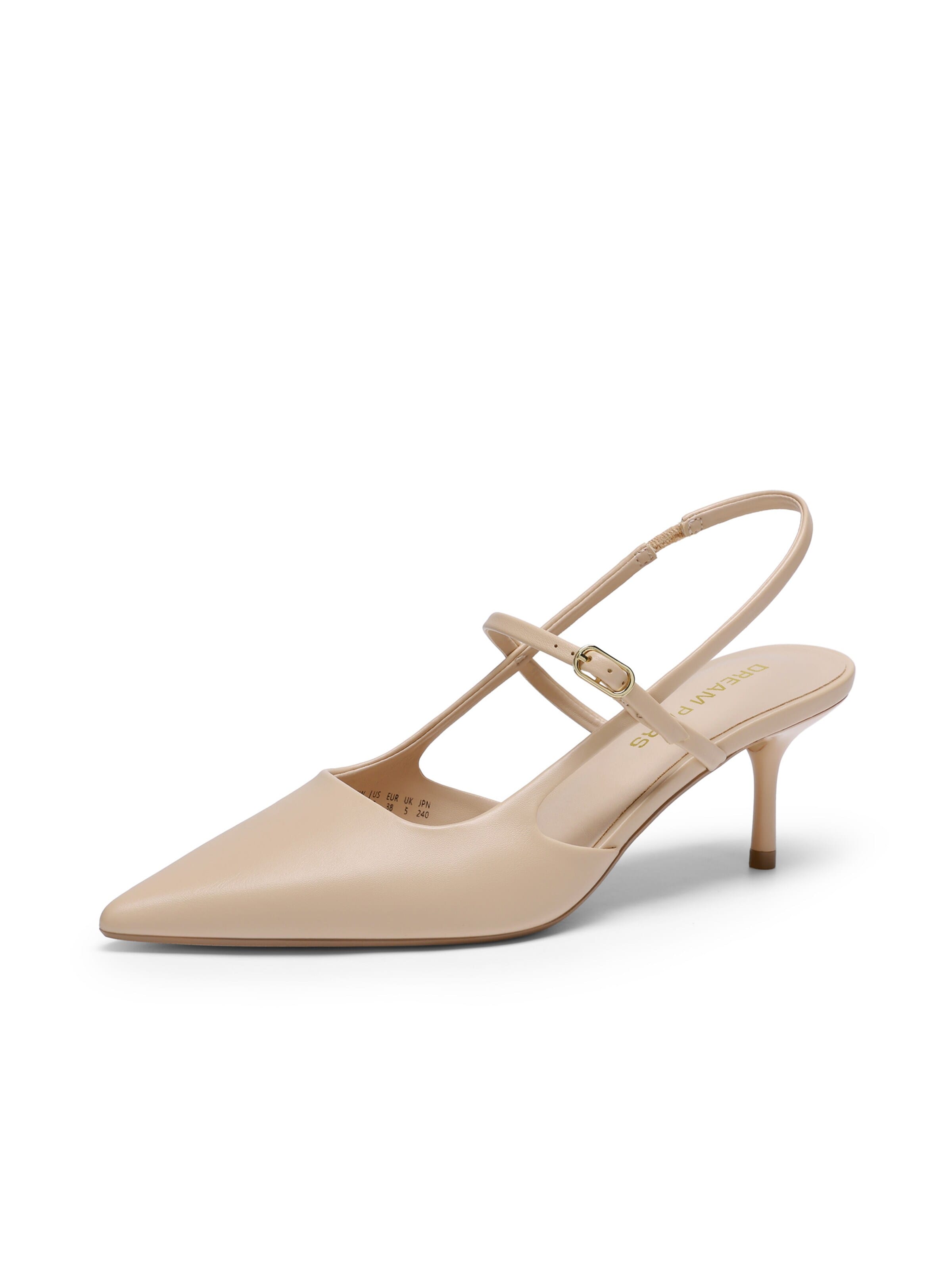 Escarpins à bride arrière Dream Pairs en beige : devant