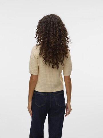 VERO MODA Gebreid vest 'VMHarper' in Beige