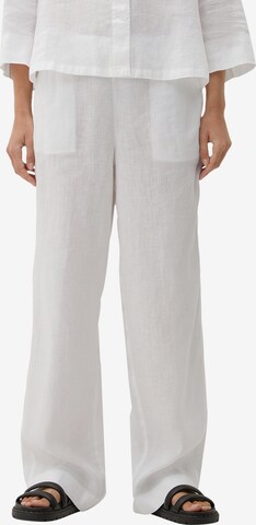 Wide leg Pantaloni di s.Oliver in bianco: frontale