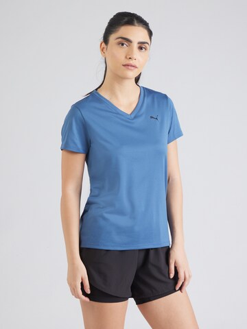 T-shirt fonctionnel 'TAD ESSENTIAL' PUMA en bleu : devant