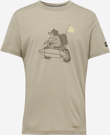 T-Shirt fonctionnel 'NAKED BEAR' super.natural en gris : devant