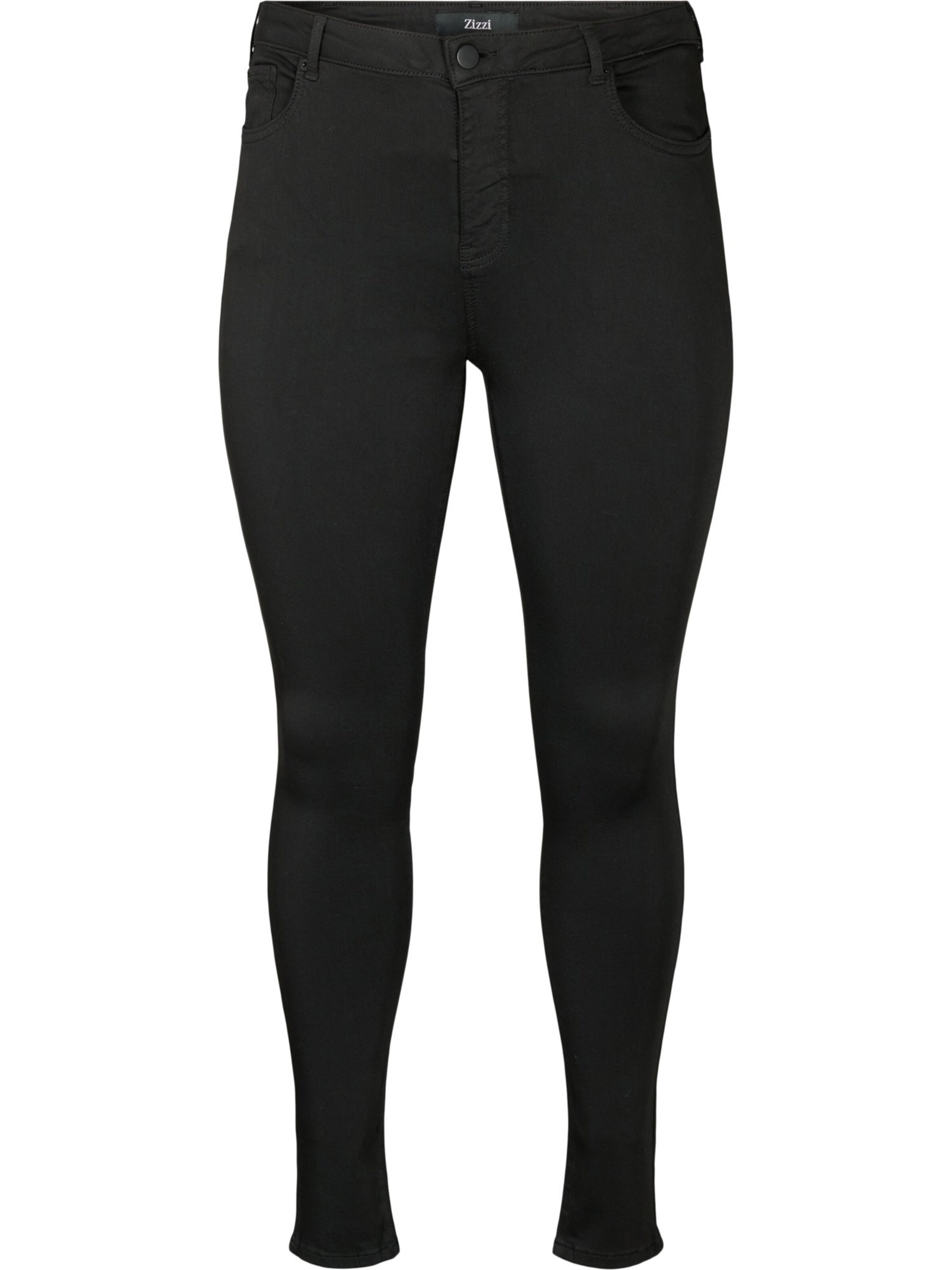 Slimfit Jeans 'Amy' di Zizzi in nero: frontale