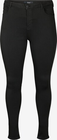 Zizzi Skinny Jeans 'AMY' in Zwart: voorkant