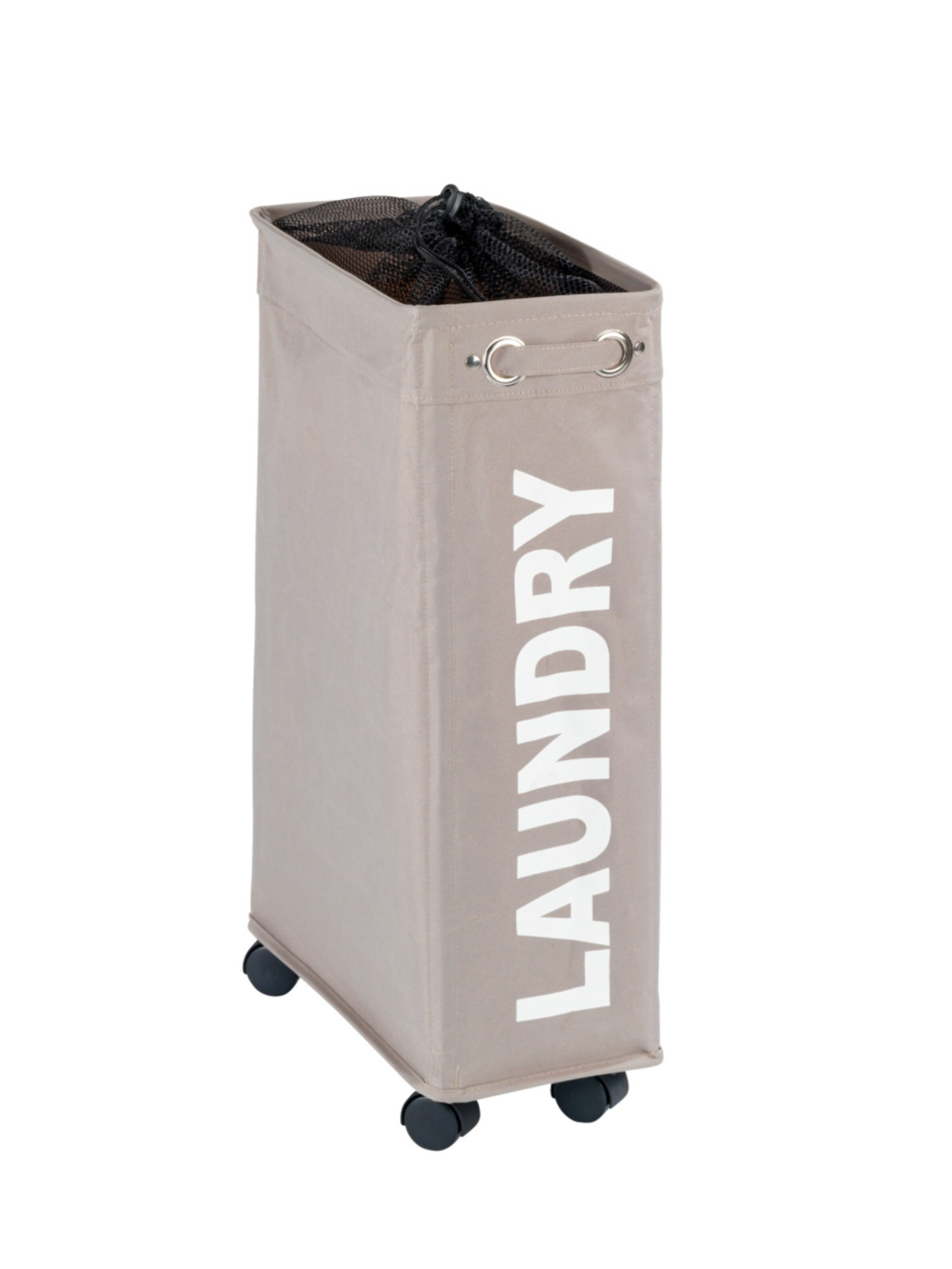 Wenko Wäschebehälter 'Corno' in Grau: Vorderseite