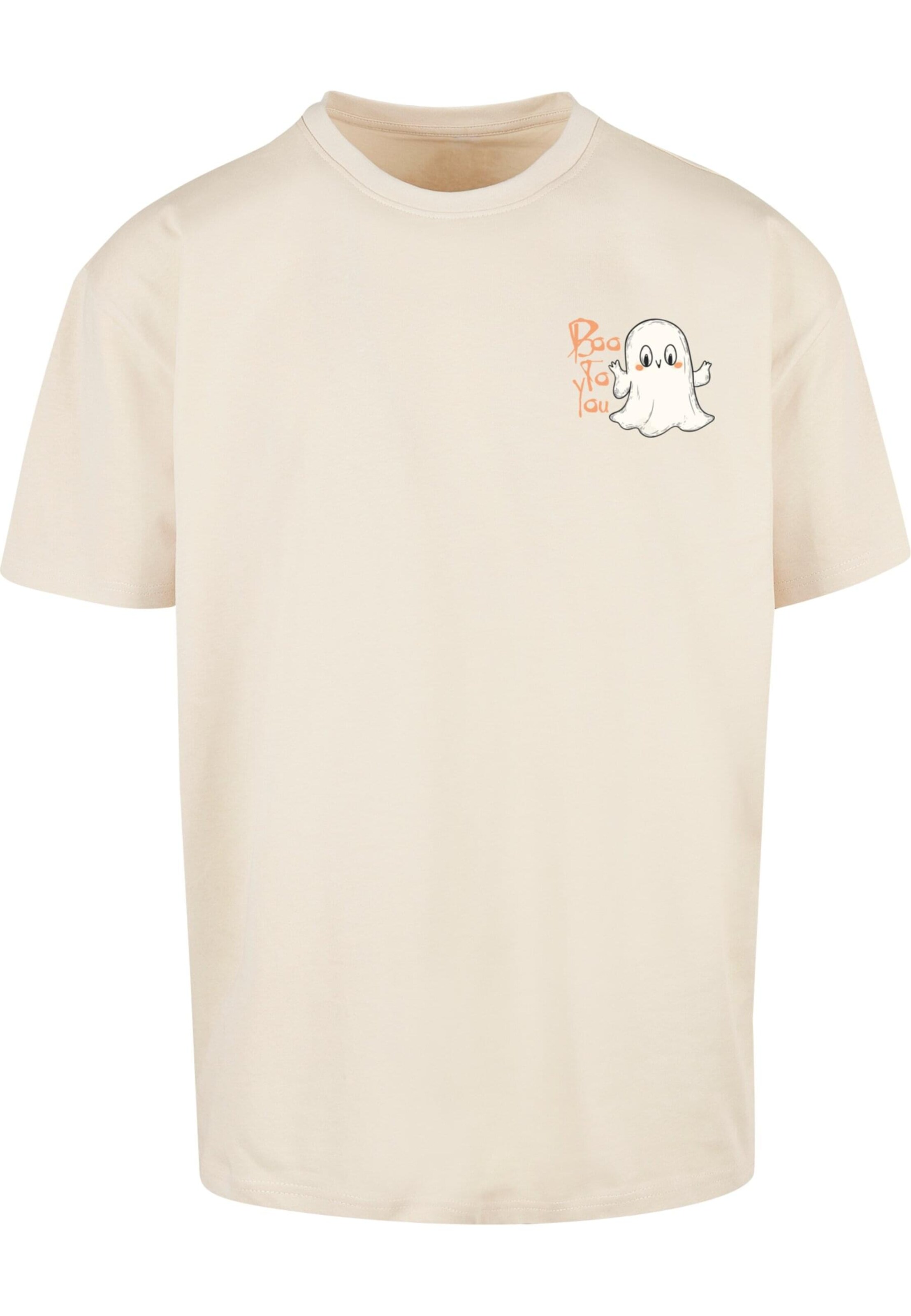 Merchcode Shirt 'Halloween - Boo To You' in Beige: front