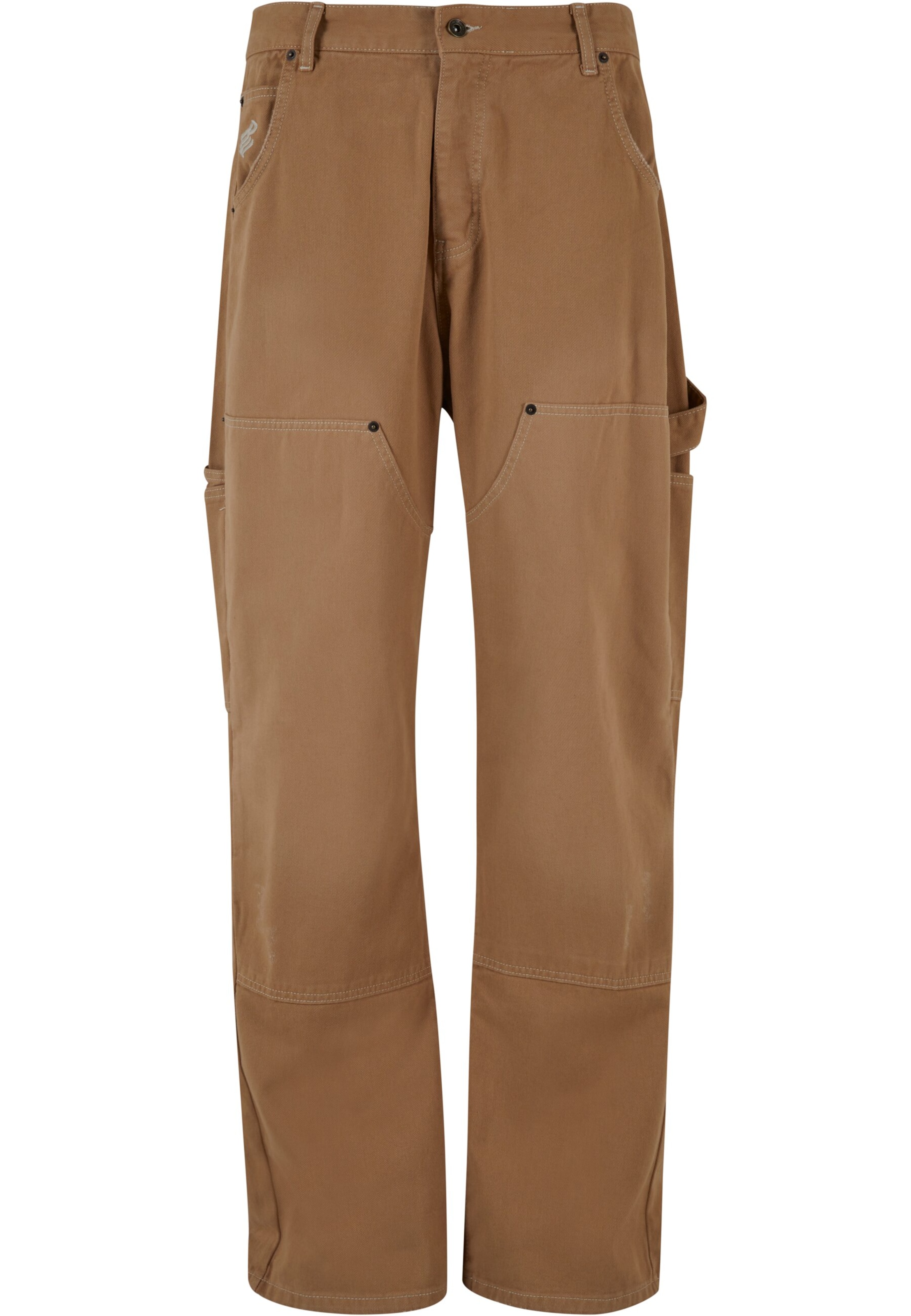 ROCAWEAR Loosefit Cargojeans 'Connecticut' in Bruin: voorkant