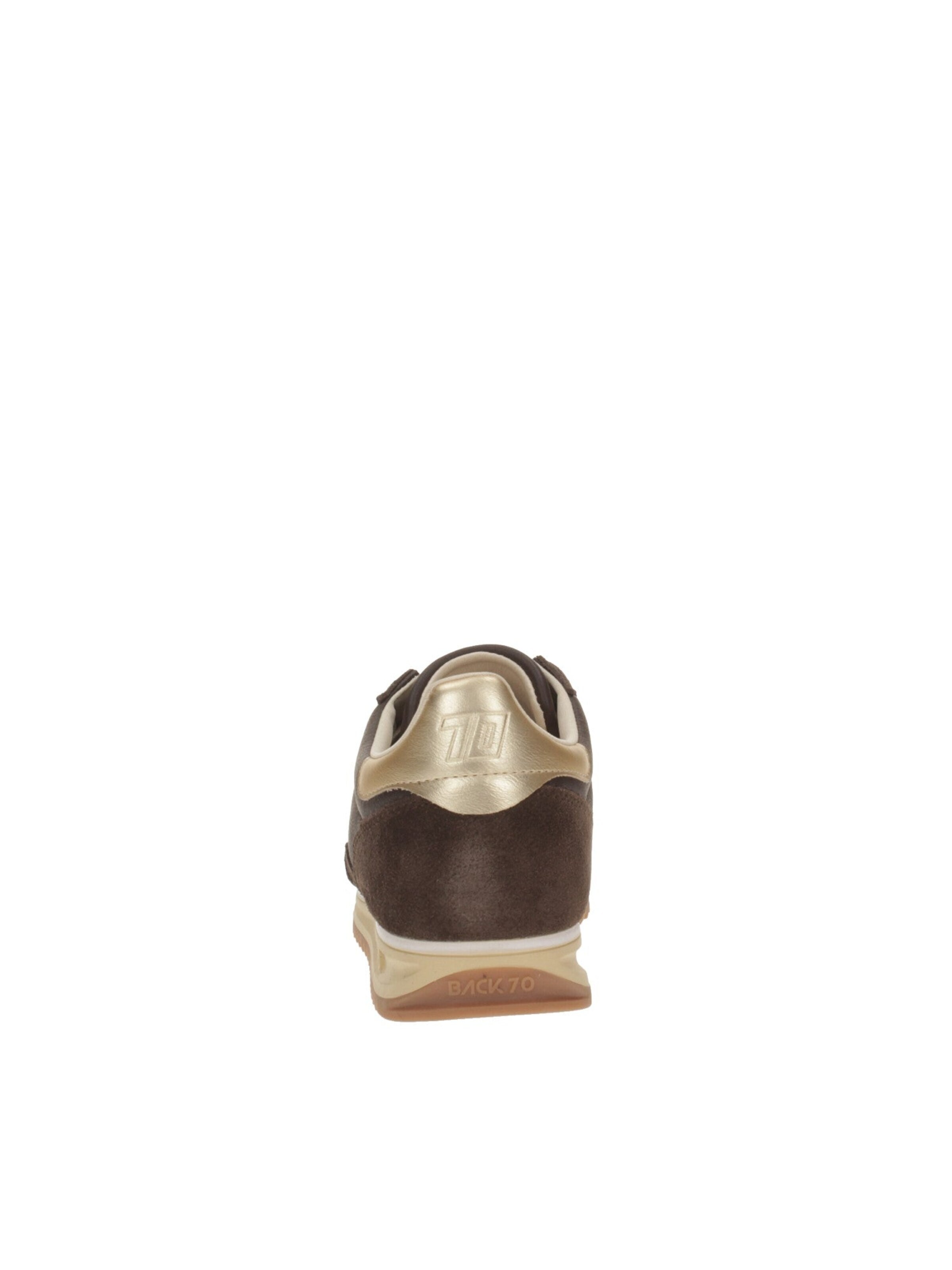 Sneaker bassa 'Back70 Sneakers Jogger N02 Spongy Nappa Coffee/Gold' di BACK 70 in marrone