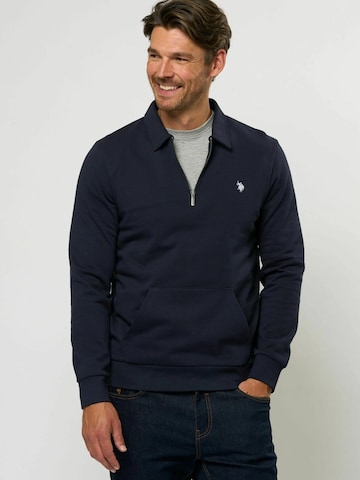U.S. POLO ASSN. Trui 'Theodor' in Blauw: voorkant