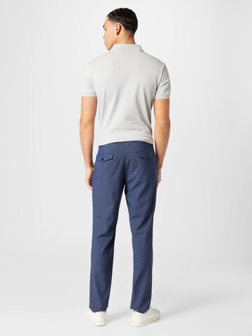 BOSS Black Regular Pleated Pants 'Genius' in Blue