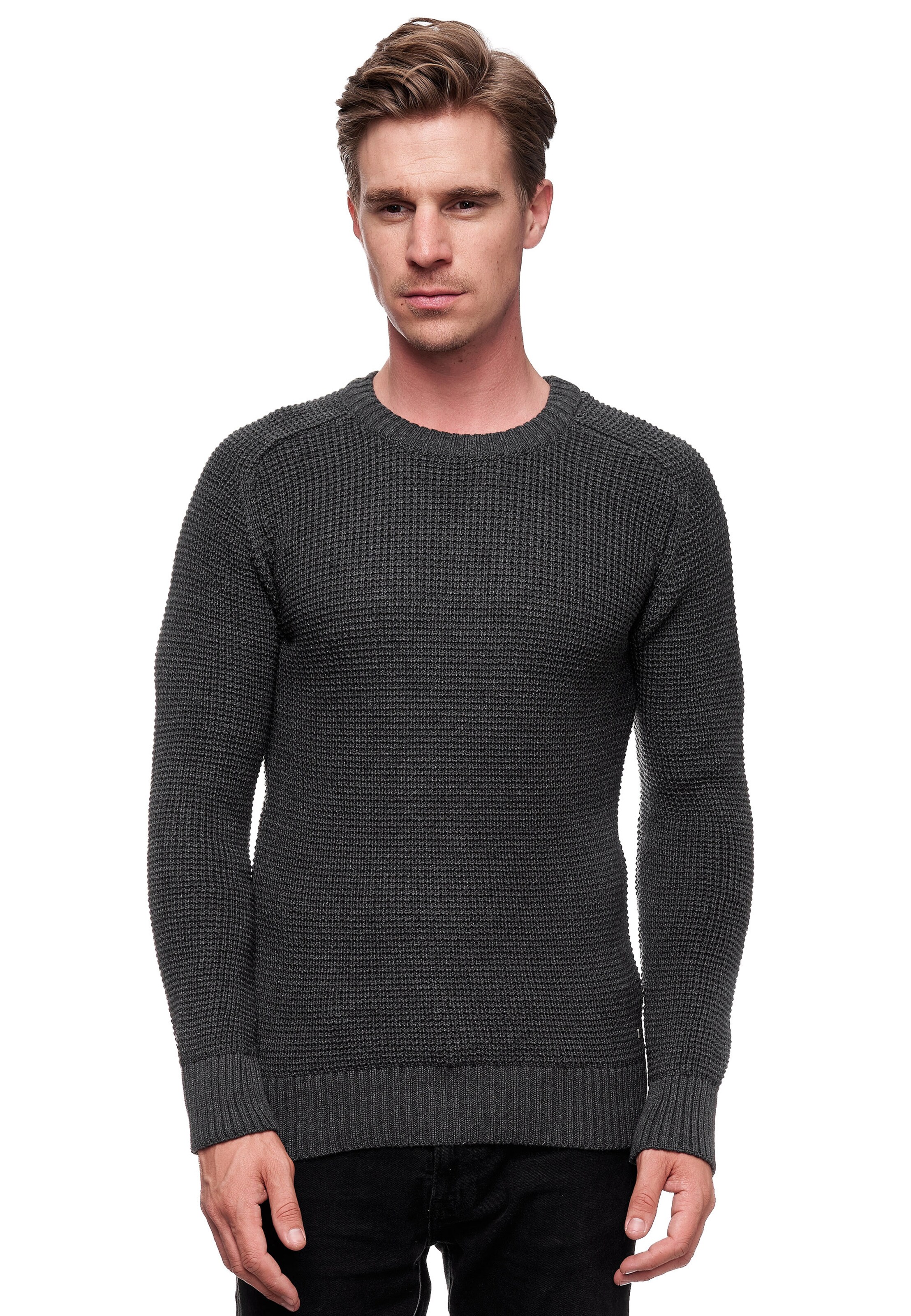 Rusty Neal Pullover in Grau: Vorderseite