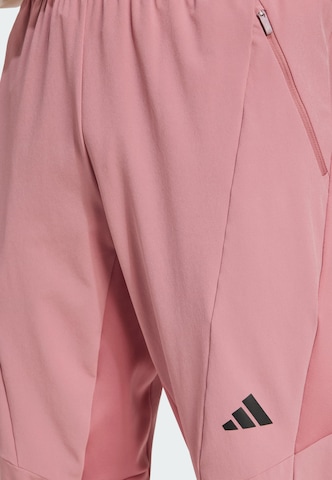 ADIDAS PERFORMANCE Zúžený strih Športové nohavice 'Designed For Training' - Červená