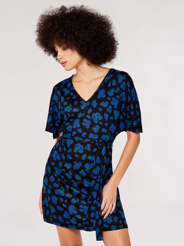 Apricot Kleid in Blau: Vorderseite