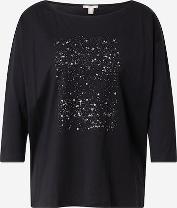 ESPRIT T-shirt i svart: framsida