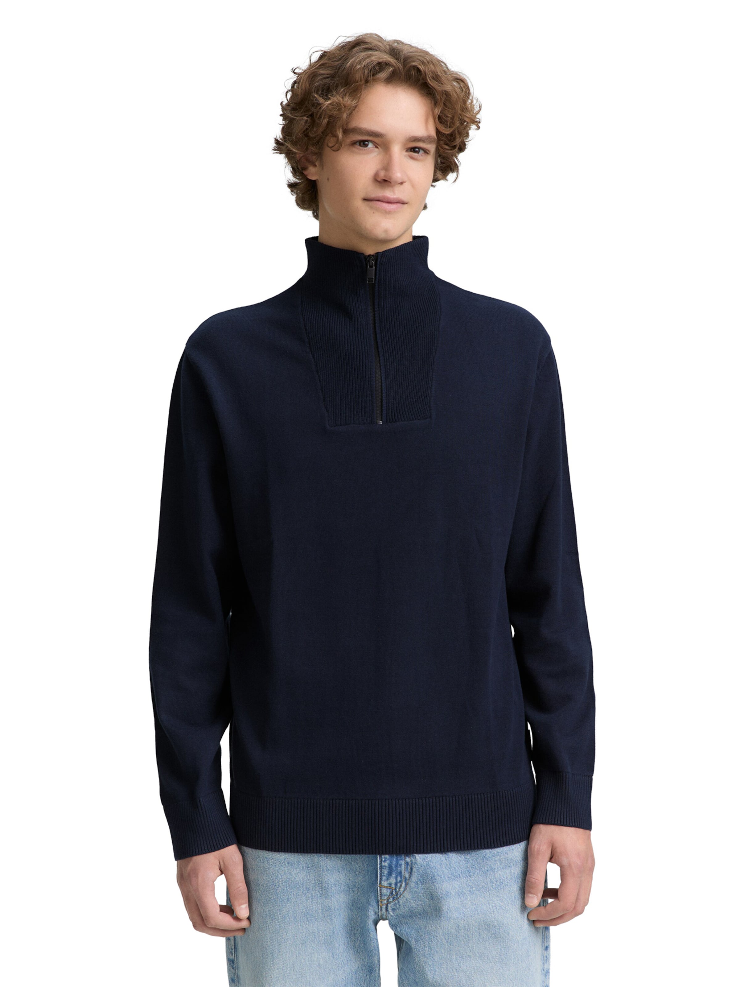 TOM TAILOR DENIM Sweater in Blue: front