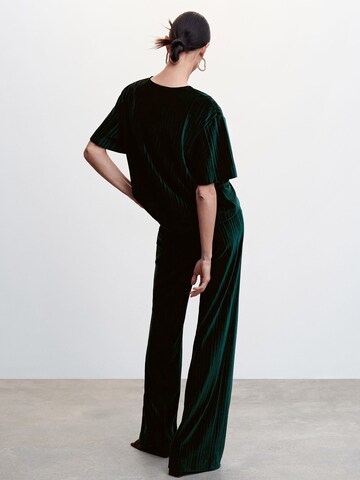 MANGO Wide leg Broek 'XGOGO' in Groen