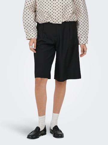 ONLY - Pierna ancha Pantalón plisado 'ONLLinda' en negro: frente