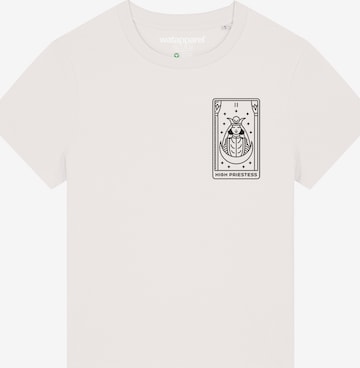 Maglietta 'Tarot High Priestess' di Watapparel in bianco: frontale