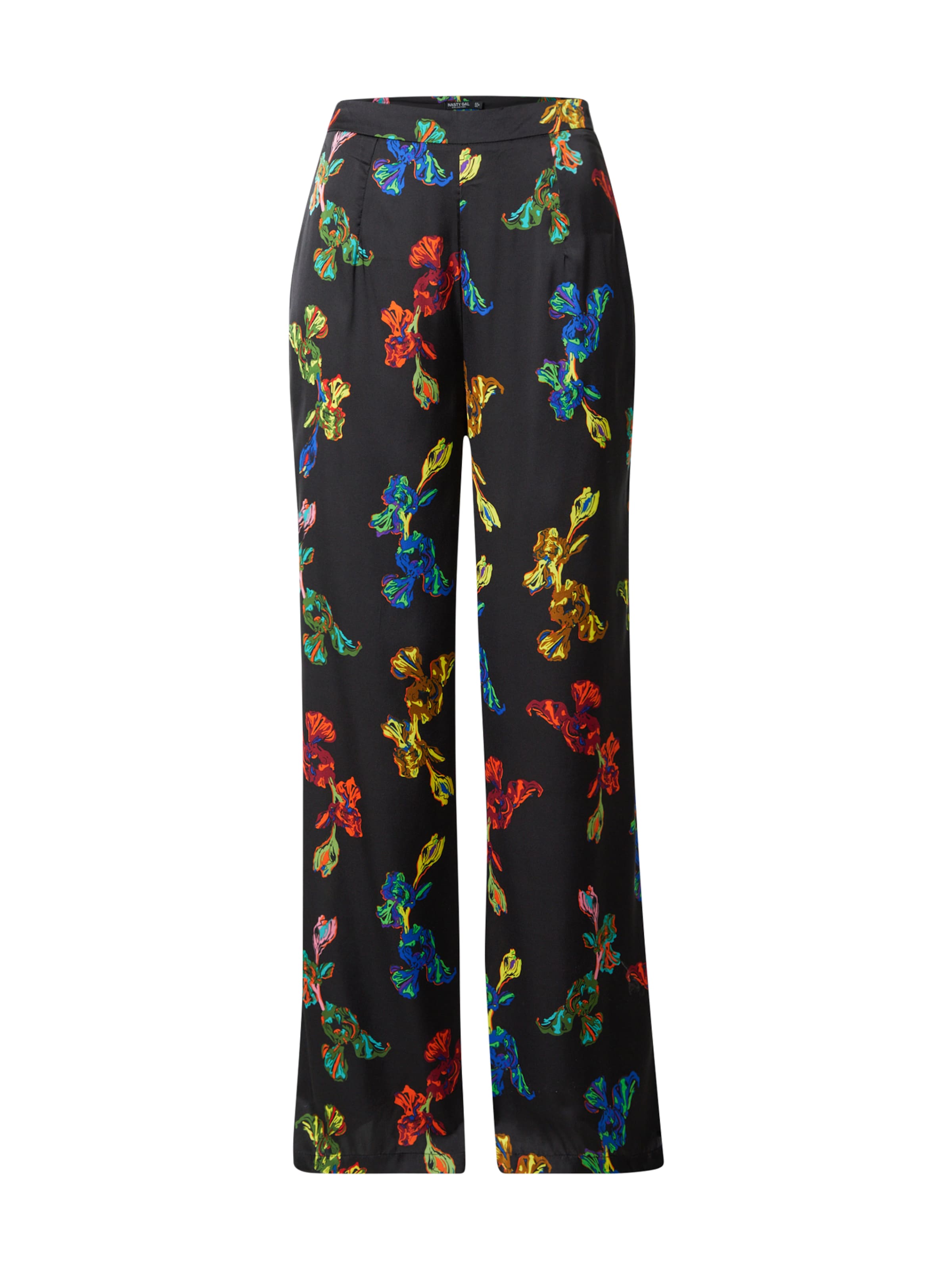 Wide Leg Pantalon à pince Nasty Gal en noir : devant