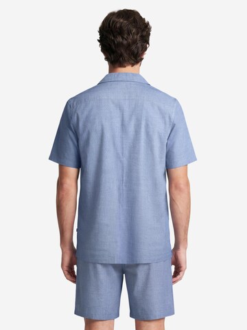 SEIDENSTICKER Pyjama kort 'Classic Fil a Fil' in Blauw
