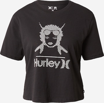 T-shirt fonctionnel Hurley en noir : devant