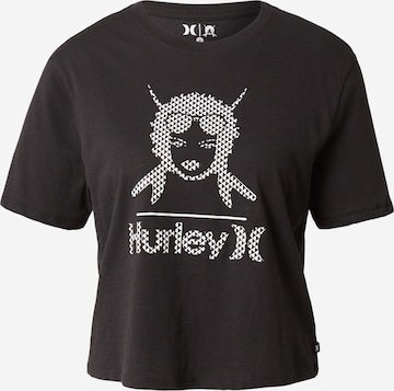 Tricou funcțional de la Hurley pe negru: față