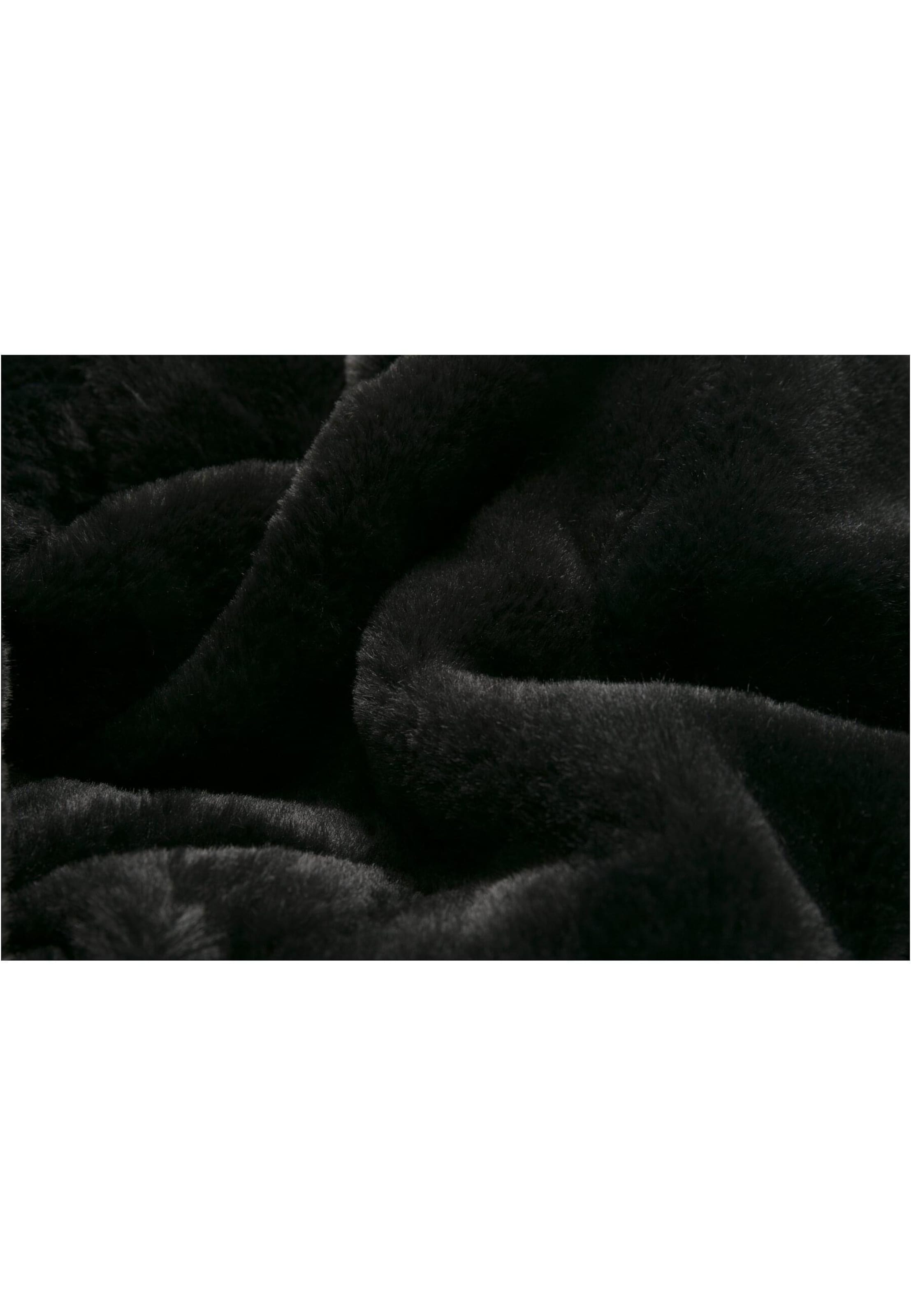 Urban Classics Демисезонное пальто ' Ladies Hooded Teddy Coat ' в Черный