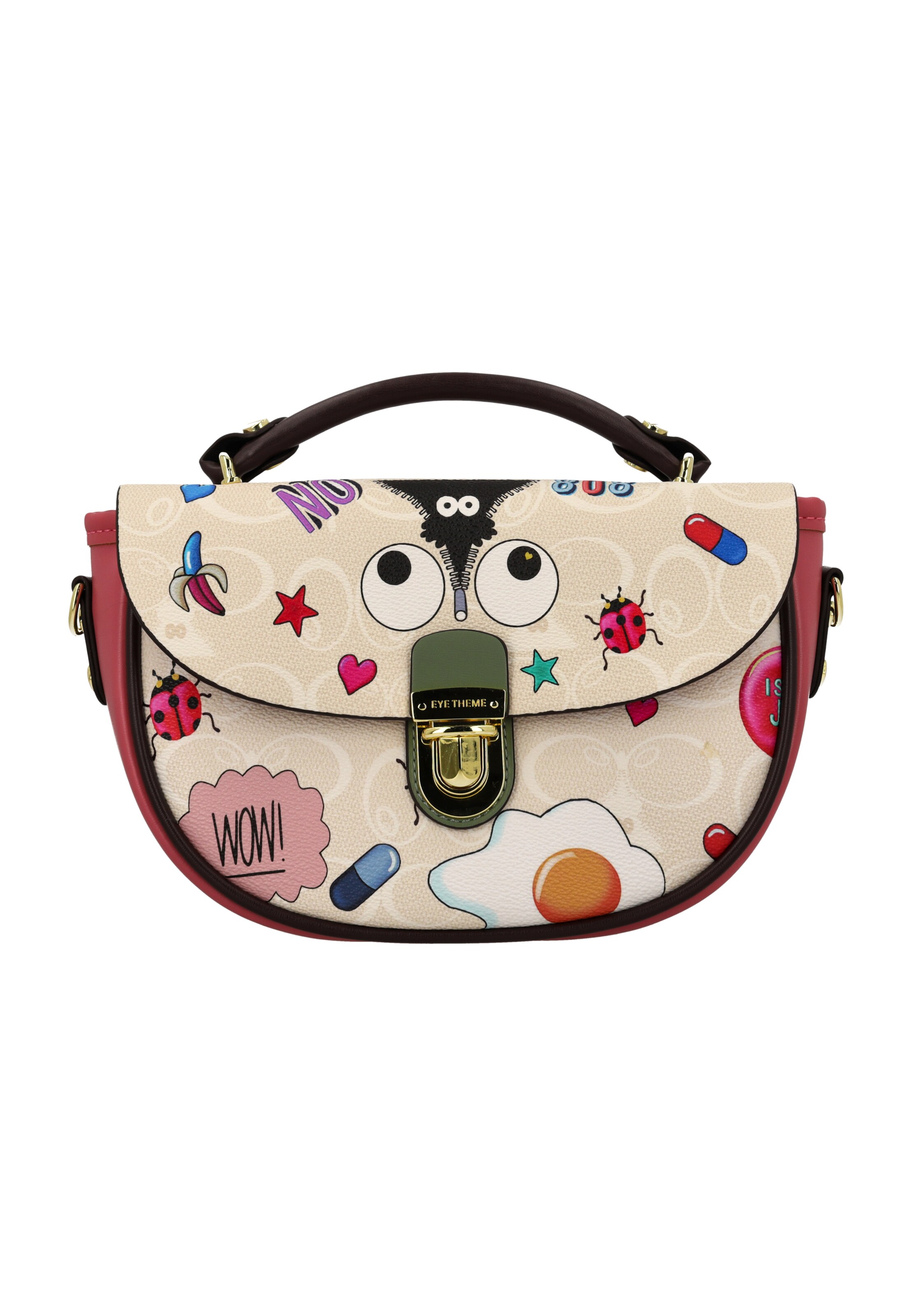 MYMO - Bolso de hombro 'EyETHEME' en beige: frente