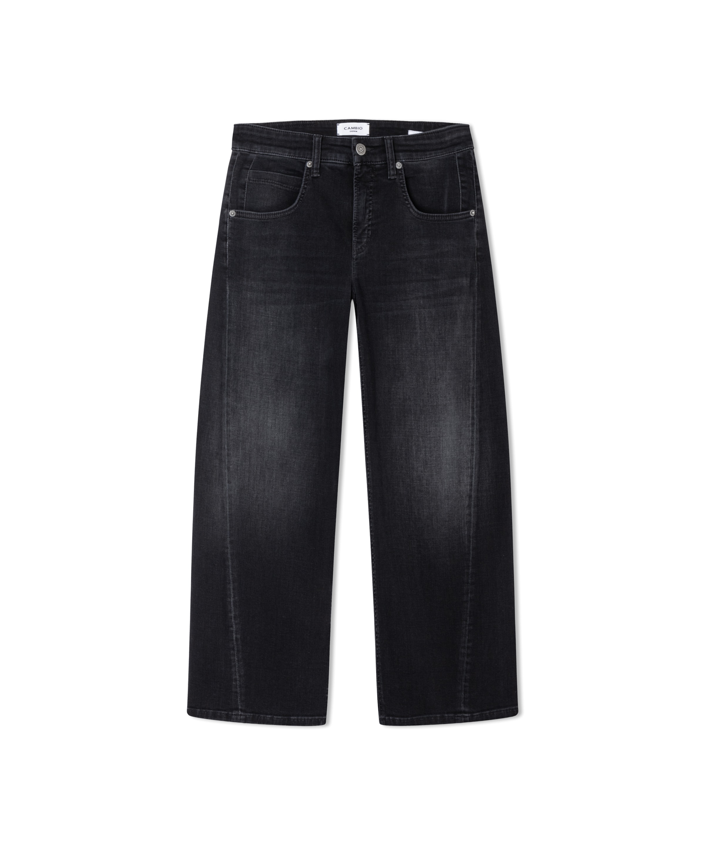 Cambio Barrel Jeans ' Orla ' in Schwarz: Vorderseite